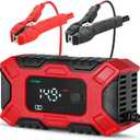 Car Battery Charger (12V / 6A), Automotive Trickle Charger for Lead Acid Batteries, Smart LCD Display w/ 4 Charging Modes, Automobile Maintainer for Car, Motorcycle, Lawn Mower, RV & ATV