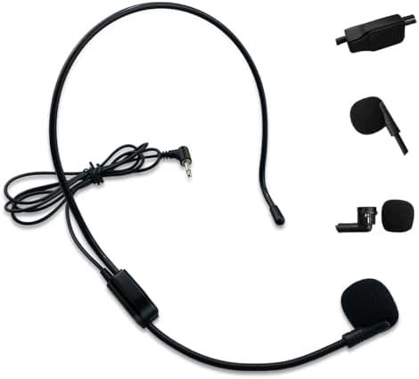 ZOWEETEK Flexible Wired Microphone with 3.5mm Audio Plug for Voice Amplifier and AUX Audio Device (SDMIC03)