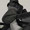 VALFRID Waterproof Grip Dog Shoes, Anti-Slip Dog Socks Boots, Zipper Dogs Booties Paw Protectors for Hardwood Floor, Indoor and Outdoor for Small Medium Large Dogs Grey (Size 4)