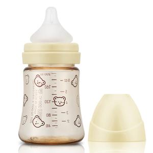 Grosmimi PPSU Baby Bottle, BPA Free (6oz Bear_Pure Gold)
