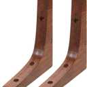 Uonlytech 2pcs Wooden Triangle Brackets Corbels, Floating Shelf Bracket L Shaped Corner Shelves Bracket Triangular Wall Panel Flower Stand for Hanging Pendant Lamp