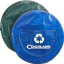 Coghlan's Pop-Up Lightweight Trash & Recycle Can  Collapsible Dual-Purpose Bin for Camping, RV, and Travel  Durable, Compact, and Easy to Store  29.5 Gallon (Green/Blue)
