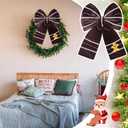 Civaner Extra Large Gingerbread Bow Christmas Tree Topper 16 x 22 Inches Christmas Velvet Bow for Wreath Xmas Tree Ornaments Decoration for Home Winter Holidays Indoor Outdoor Gift