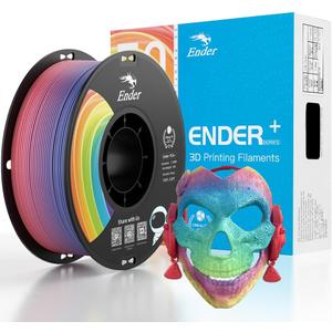 Official 3D Printer Filament Ender PLA Pro Filament, Creality PLA+ 3D Printing Filament, Durable and Resistant, Smooth, Overhang Performance Dimensional Accuracy +/-0.02mm, 2.2lbs/Spool (Rainbow)