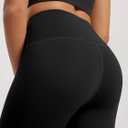 ODODOS ODLEX High Waist Workout Capris for Women, 19" Tummy Control Athletic Running Cropped Leggings, Black, Medium