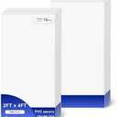 IMXPW Smooth Drop Ceiling Tiles 2ft x 4ft - Waterproof, Fire-Rated, Easy Drop-in Installation - Premium PVC to Prevent Breakage - Ceiling Tiles 24" x 48", 10-Pack Cover 80 Sq. Ft, White