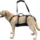 Coodeo Dog Lift Harness, Support & Recovery Sling, Pet Rehabilitation Lifts Vest Adjustable Breathable Straps for Old, Disabled, Joint Injuries, Arthritis, Paralysis Dogs Walk (Black,L)
