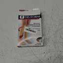Truform 30-40 mmHg Compression Stockings for Men and Women, Knee High Length, Closed Toe, Beige, Large (Large (1 Pair))