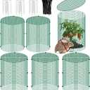 succulentlovers 6 Packs 13"x 16" Wire Plant Protector from Animals, Plant Protector Cages with Detachable Covers & Zip Ties & Stakes, Chicken Wire Plant Covers for Flower and Vegetables Protection