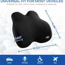 Skechers Memory Foam Lumbar Pillow,Lumbar Support Pillow for Office, Chair Lower Back Pain Relief Lumbar Pillow, Ergonomic Design Back Support Pillow for Office Chair, Car, Home, Travel,Black