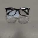 2 PCS Blue Light Glasses for Woman, Blue Light Glasses Men Bluelight Blocking Glasses Eyeglasses For Reading Gaming (Black + Clear)