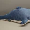 48 Blue Giant Sharks Plush, Large Whale Shark Stuffed Animals, Big Ocean Sea Fish Squishy Body Pillow Soft Plushies Toys, Gifts Kids Girls Boys, Birthday
