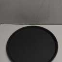 New Star Foodservice Non-Slip Tray, Plastic, Rubber Lined, Round (Black, 14-Inch)