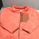 Amazon Essentials Women's Sherpa Long-Sleeve Mock Neck Full-Zip Jacket with Woven Trim, Brown Coral Pink Color Block, XX-Large