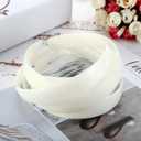 HESTYA 40 Pcs Plastic Headbands for Women DIY Craft 1 Inch Hair Bands Headwear with Teeth Wide Plain Blank Headbands Custom Hair Accessories for Graduation Halloween (White)