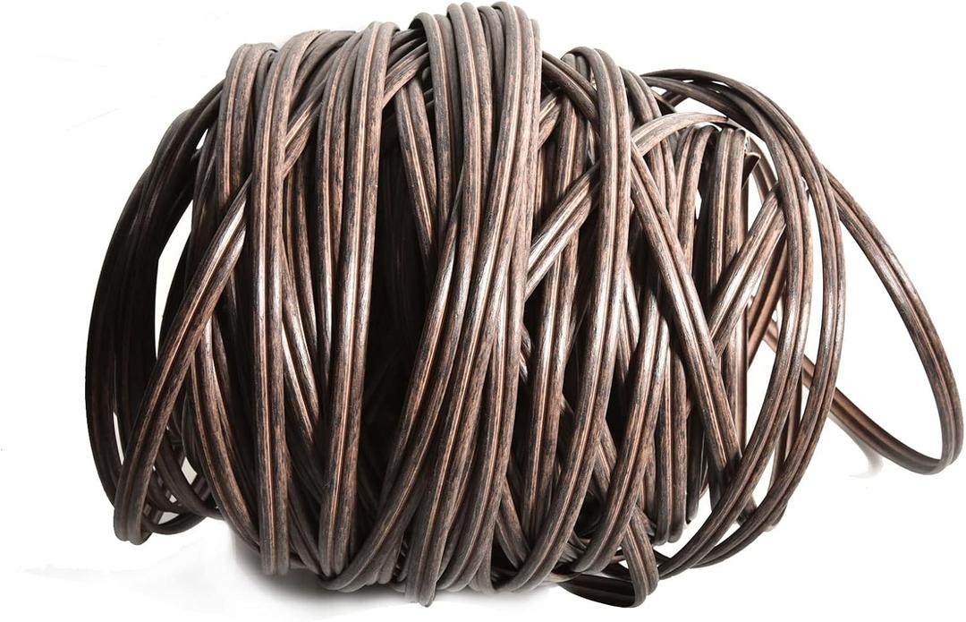Eagles Wicker Repair Kit, 230Ft/70m Synthetic Rattan Repair Material Waterproof Flat Ribbon for Garden Patio Furniture and Rattan Chair Sofa Basket(8mm W x1.1mm THK), Light Relief Black