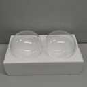 Glooglitter 2 Pack Fixture Replacement Globe Shade 8 Inch Diameter E26 Base 15/8 Inch Fitter Round Glass Globe Lampshade Cover for Pendant Wall Sconce Chandelier Vanity Light (Clear)