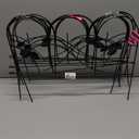 Pack of 7 Pathway Lining - Panacea Leaf Garden Border Fence Black 14"H x 19.5"W