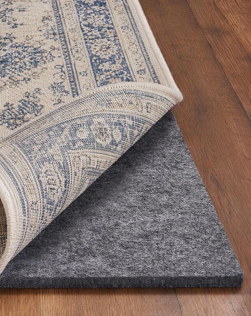 Veken Felt Cushioned Rug Pad 6 x 9 Ft, 1/4 Inch Thick, Dense Needle-Punched Carpet Underlay for Area Rugs, Protector Mat for All Hard Floors Including Hardwoods, with Over 99 Piece Pile fibers