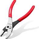 ARROW 8" Slip Joint Pliers, Pliers Tool with Thick Dip-Grip Handle, Strong Grip Jaws, High Carbon Steel, Pliers for Gripping, Loosening Nuts and Bolts, Cutting Steel Wire