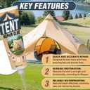 2 x Tent Repair Glue Seam Sealer, Waterproof Flexible Tent Repair Kit, Tent Seam Sealer for Tents, Jackets, Sleeping Pads, Awning and Outdoor Fabric, Repairs Tears in Nylon, Canvas, and Vinyl