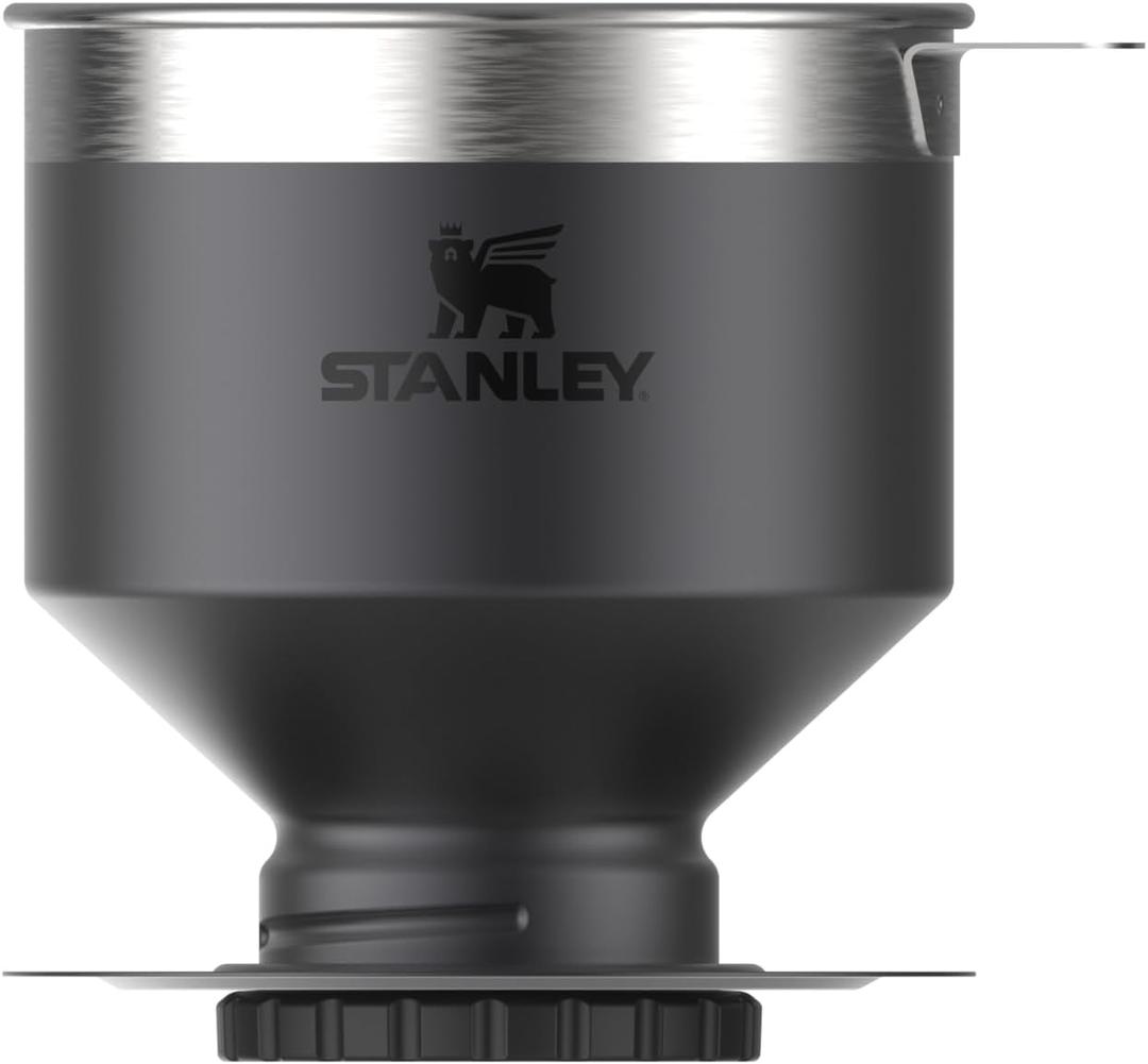STANLEY Perfect Brew Pour Over | Manual Single Cup Coffee Maker | Drip Coffee Maker with Reusable Filter | Easy Clean Stainless Steel | BPA-Free | Charcoal Glow