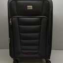 Verdi Softside Expandable 28 Inch Luggage with Spinner Wheels Lightweight Large Suitcase (Black, Checked-Large 28-Inch)