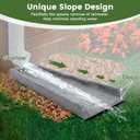 Sekcen 2 Pack Rubber Downspout Splash Block Rain Gutter Down Spout Drain Trays Gray