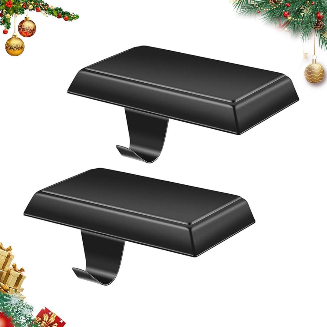 YUANQIAN Christmas Stocking Holders for Mantle Weighted Stocking Holder Fireplace Stocking Hangers for Xmas Holiday Party Decoration