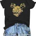 Magical Shirt for Women Funny Magical Kingdom Tshirts Summer Casual Graphic Short Sleeve Tee Tops M