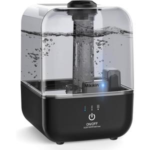Cool Mist Humidifier, Ultrasonic Air Humidifiers for Bedroom Babies Home, 4.5L Large Top Fill Desk Humidifiers with Three Mist Modes, 360 Nozzle, Auto Shut-Off, Lasts Up to 30 Hours, Super Quiet