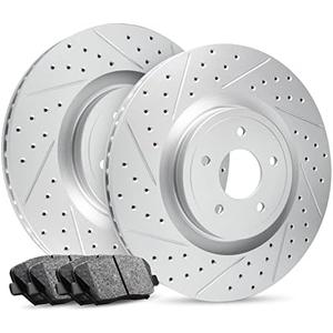 R1 Concepts Rear Brakes and Rotors| Hardware Included| Rear Ceramic Brake Pads and Rotors Kit| Fits 2006-2008 BMW 750i, 750Li; 2005-2006 BMW 760i; 2005-2008 BMW 760Li