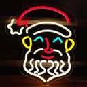 Santa Claus Neon Sign, Christmas Neon Sign, USB Neon Signs, Personalized Christmas Led Sign for Wall Decor, Bedroom Decor, Party Light,Christmas Party Decortion 14.2"*12.2"