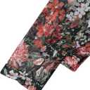 YOINS Women Sexy Mesh Long Sleeve Tops Square Neck Sheer Going Out Shirt (XL)