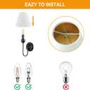 Small Lamp Shades Clip on Bulb, Chandelier Shades Set of 6, Mini Linen Lampshade 2.9x5.9x5.1in Small Lamp Shade for Chandelier Lamp Replacement (White&Gold (White Edge))
