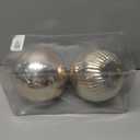 Large Christmas Ball Ornaments, Oversized Shatterproof Plastic Decorative Hanging Mercury Ornaments Ball for Xmas Holiday Party Decorations (Champagne, 6.0")