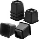 Okllen 6 Pack Bed Furniture Risers, 5 Inch Heavy Duty Couch Lifts with Anti-Slip Pads, Black Furniture Frame Lifts for Bed, Table, Sofa, Chair, Premium ABS Plastic, Support up to 3000 Lbs