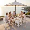DWVO Patio Dining Chairs Set of 2, All-Weather HDPE Resin Outdoor Chairs, 2 Piece-armchair