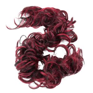CAISHA Hairpiece Hair Wrap Heat-resistant Synthetic Fibres Curly Messy Updo Red Dark Brown Mix HW41