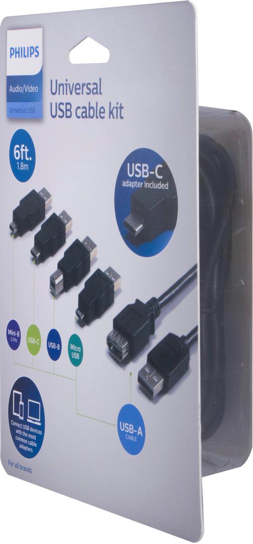 Philips Universal USB Cable Kit,Black