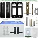 High-Security 12 Digit Keypad Mechanical Door Lock - Keyless Entry, Mechanical Code Lock with Handle, Waterproof & Rustproof, No Battery, Easy to Install, BH-MDLS0020202