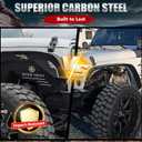 Front Inner Fender Liners for 2007-2018 Jeep Wrangler JK JKU, Carbon Steel