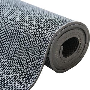 tonchean Non-Slip Drainage Floor Mat 3x10Ft Commercial PVC Mesh Hollow Mats Pool Bath Shower Wet Area Floor Mat 0.22'' Thick Versatile Heavy Duty Rugs for Kitchen Washroom Restaurant Bars Garage-Grey