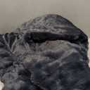 Anysay Heated Blanket Queen Size with 1/2/4/6/8 Hours Auto-Off 10 Heat Level, 50x60 Inches Cozy Faux Rabbit Fur Bubble Electric Blanket with Overheat Protection(Dark Grey)