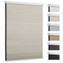 Changshade Cordless Cellular Shades, Blackout Room Darkening Black Out Honeycomb Blinds for Indoor Windows Bedroom, Pull Down Pleated Accordion Blind Easy Install, Shade Size 31" Wx64 H, Beige