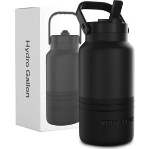 Insulated Water Bottle 64 oz / 1.89 L with Straw | Stainless Steel, Leak-Proof, BPA-Free | Keeps Drinks Cold | Ideal for Gym, 75 Hard, Office, Camping, Outdoor Use