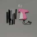Stitch Gun for Clothes - Handheld Stitch Gun Quick Clothing Fixer - Tagging Gun - Includes 6 Needle, 1000 Black Fasteners & 1000 White Fasteners (Pink/Orange)