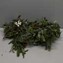 6FT Pre-lit Christmas Garland with 20 LED,Artificial Greenery Pine Garlands with Star Berry,Battery Operated with Timer for Indoor Outdoor Office Winter Holiday Decor