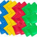 Super Z Outlet Nylon Cornhole Bean Bags Toy Set Sack Hand Toss Games Weights for Kids (5" x 5" Assorted Colors)