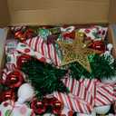 5 FT Collapsible Pop Up Christmas Tree, Pre Lit Pencil Christmas Tree with Multi Color Change Lights and DIY 63 Ornaments, Pre Decorated Artificial Tree with Xmas Decor Home Indoor Party (Green)